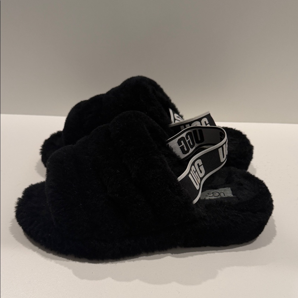 UGG Black Slippers size 8